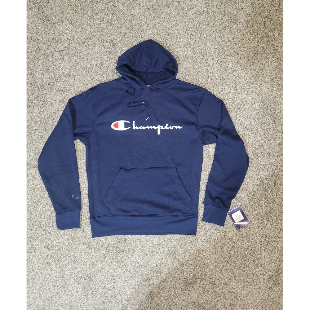 READ DESCRIPTION Champion Mens Medium Blue Hoodie Kangaroo Pocket Logo